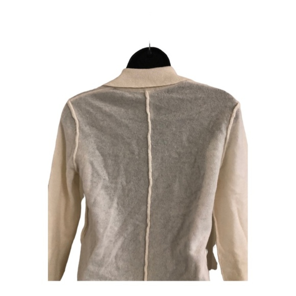 Free People paloma‎ cream 100% cashmere button front grandpa slouchy cardigan XS - Picture 11 of 14